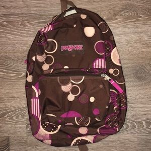 Brown and Pink Jansport Backpack